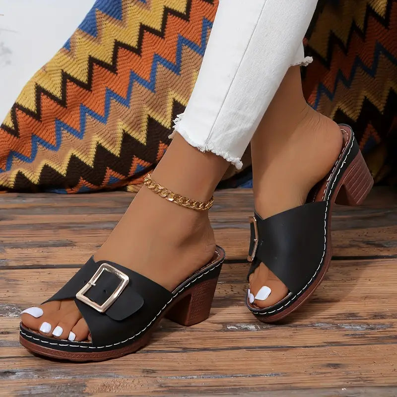 Women's Solid Color Stylish Sandals