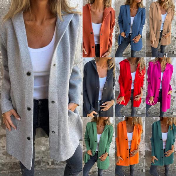 CLEARANCE SALE🔥 Casual Single Breasted Hooded Jacket