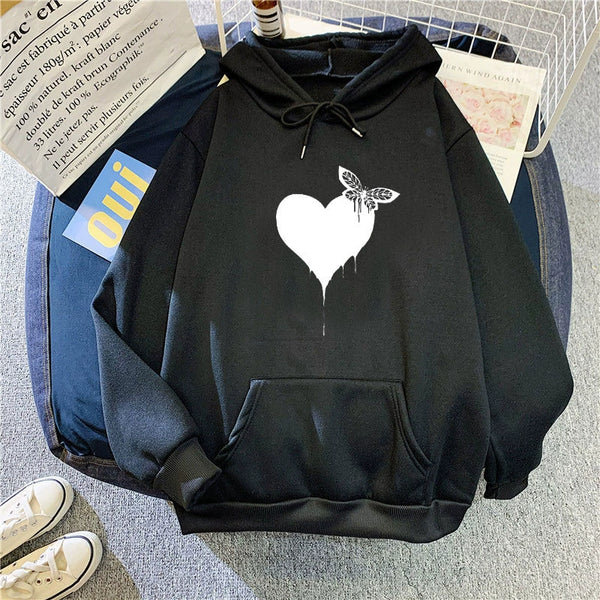 Big Pink Heart Valentine's Day Unisex Hoodie Sweatshirt