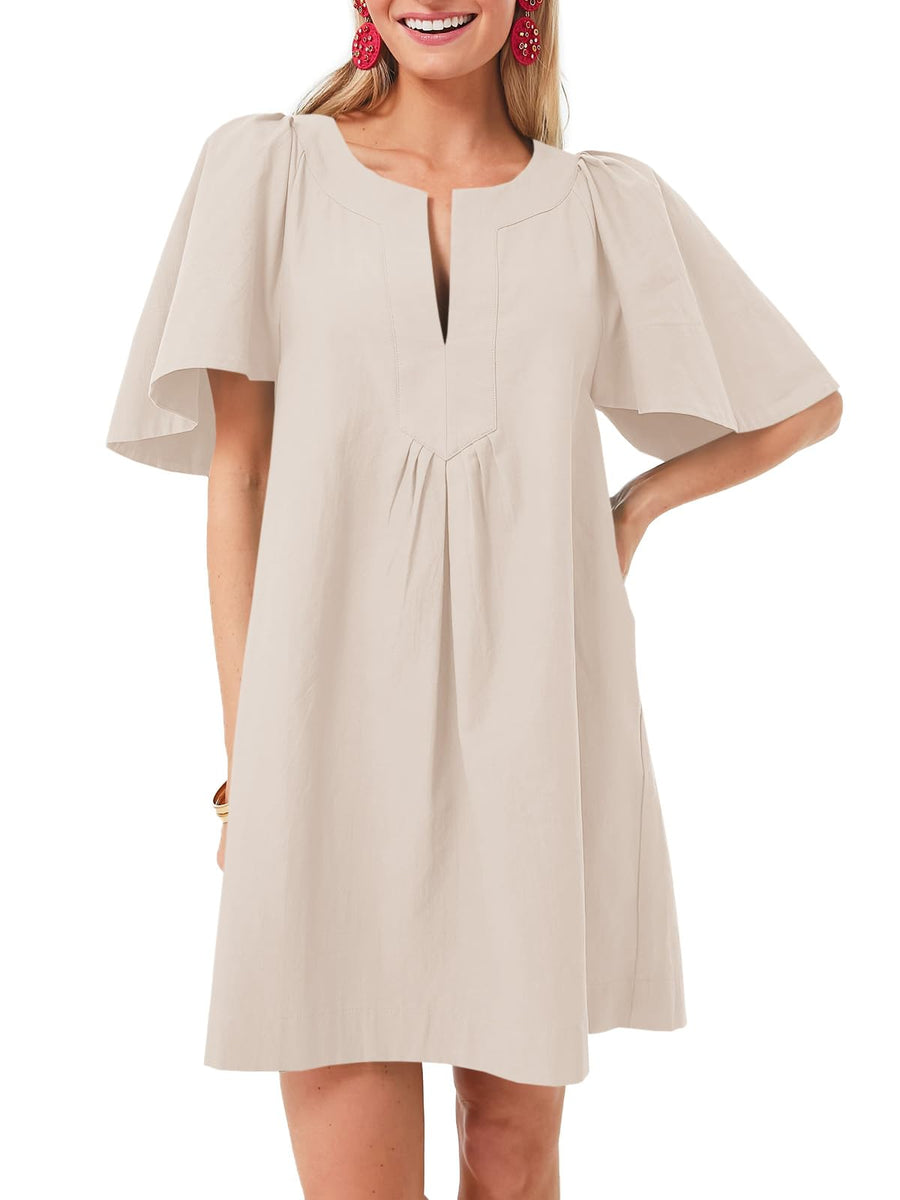 Women's Flutter Sleeve Loose Flowy Summer Dress