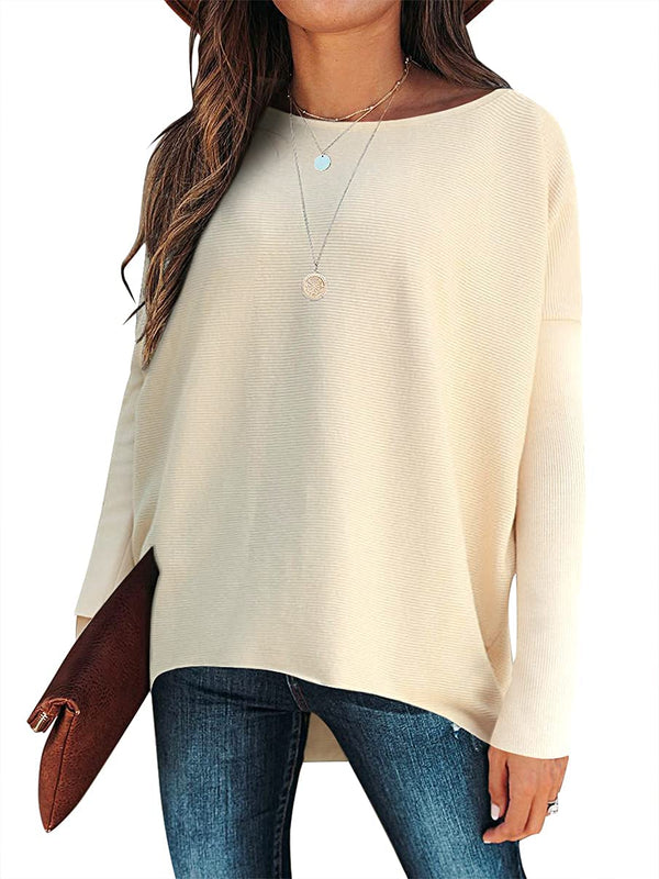 Women's Dolman Sleeve Knitted Pullover Sweater