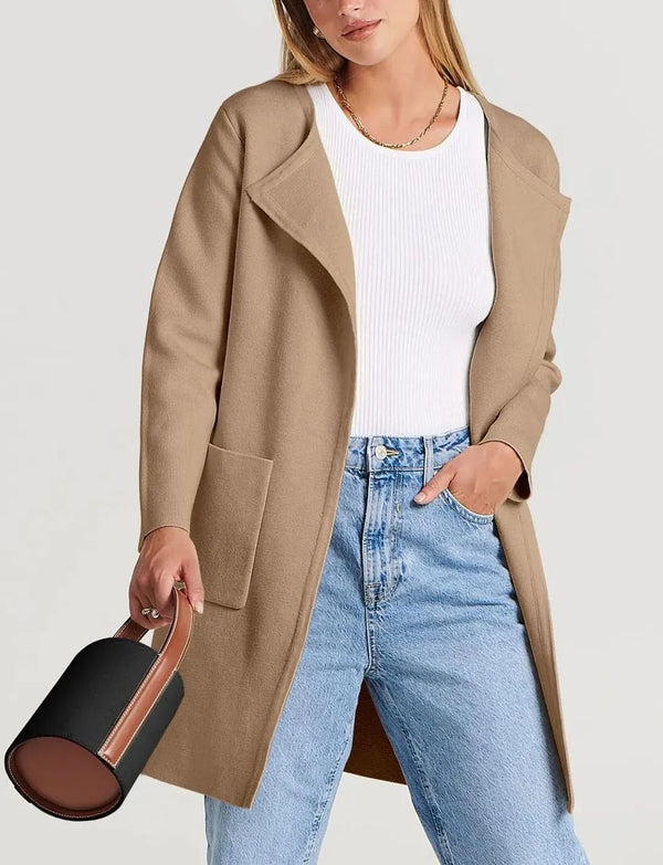 Open Front Knit Coat